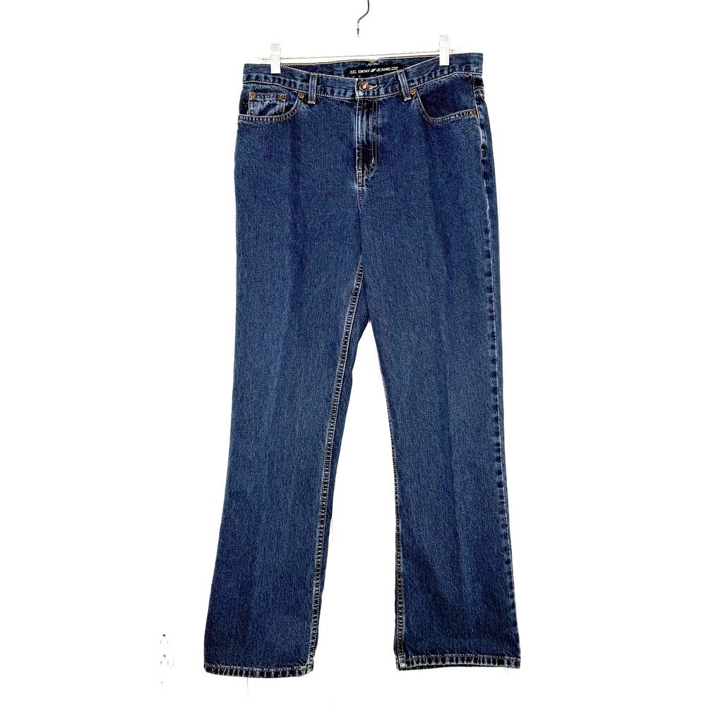 DKNY Jeans Women 12R Blue Straight Leg Denim Y2K Vintage 100% Cotton 30.5 inseam